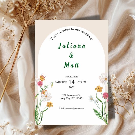 Moderne Invitation de Mariage Modèle Propre