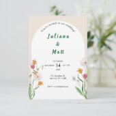 Moderne Invitation de Mariage Modèle Propre (Debout devant)