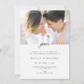 Moderne invitation pour 10 ans de mariage avec pho (Devant)