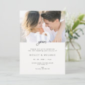 Moderne invitation pour 10 ans de mariage avec pho (Debout devant)