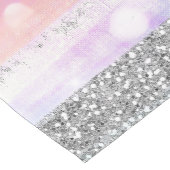 Moderne Iridescent & Silver Glitter Strokes Stripe Medium Tafelloper (Hoek)