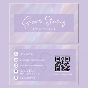 Moderne Iridescente Huidverzorging Professionele Visitekaartje