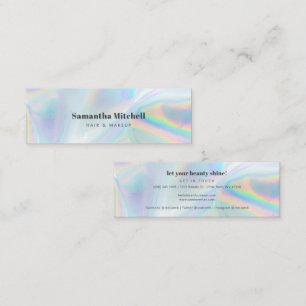 Moderne Iridescente Schoonheidssalon Mini Visitekaartje