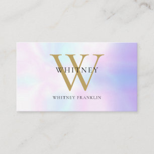 Moderne Iridiserende Monogram Professional Visitekaartje