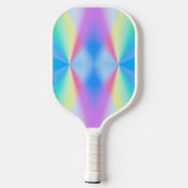 Moderne iriserende pastel regenboogkleur pickleball paddle (Achterkant)
