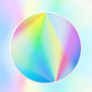 Moderne iriserende pastel regenboogkleurig keramische knop
