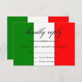 Moderne Italiaanse bruiloft RSVP (Voorkant / Achterkant)