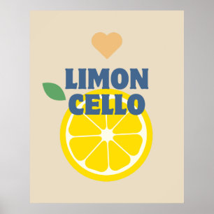 Moderne Italiaanse citroenen Limoncello Bar Poster