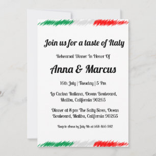 Moderne Italiaanse dineruitnodiging Kaart