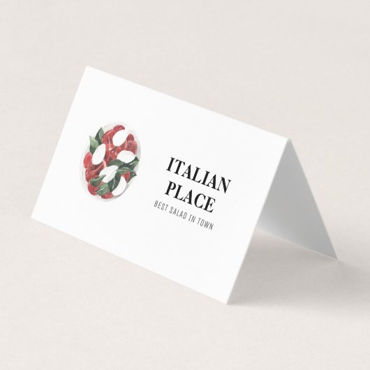 Moderne Italiaanse restauranttent | Waterverf sala Visitekaartjes (Voorkant)