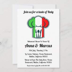 Moderne Italiaanse uitnodiging voor het diner