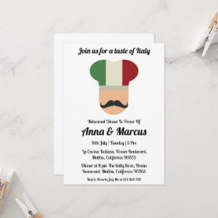 Moderne Italiaanse uitnodiging voor het diner