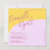 Moderne Italiaanse zomer bruiloft Kaart (Voorkant)