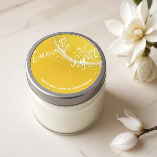 Moderne Italiaanse zomer bruiloft Ronde Sticker