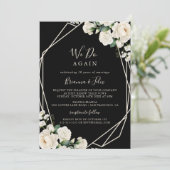 Moderne ivoren bloem doen we opnieuw gelofte verni kaart (Staand voorkant)