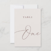 Moderne ivoren kalligrafietabel Eén tabelnummer Kaart (Achterkant)