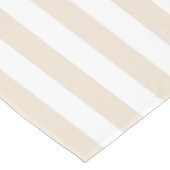 Moderne Ivory Wide Stripe Tablecloth Tafelkleed (Gekanteld)