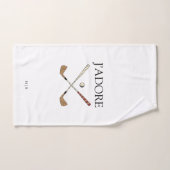 Moderne J'adore I Love Golf (Serviette à main)
