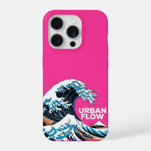 Moderne Japanse Golf Art iPhone Hoes - Roze Aesthe 15 Pro Hoesje