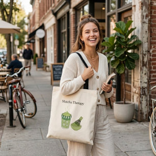 moderne Japanse matcha therapie stijlvol Tote Bag