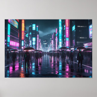 Moderne Japanse toekomst Poster