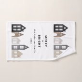 Moderne Japon Noël Nordique maisons design (Serviette à main)