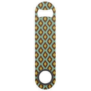 Moderne jaune bleu d'ikat tribal moderne