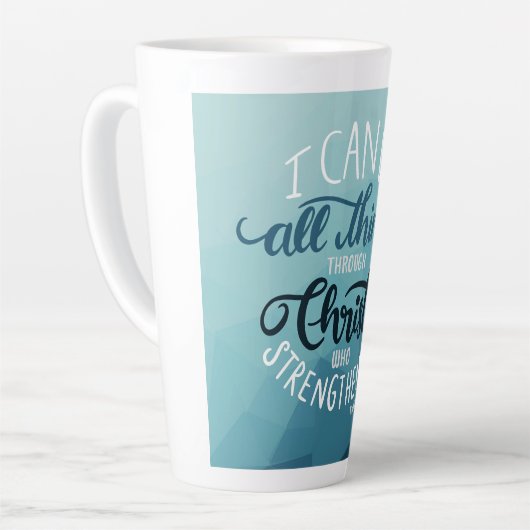 Moderne Je Peux Faire Toutes Les Choses Café Mug (Angle gauche)