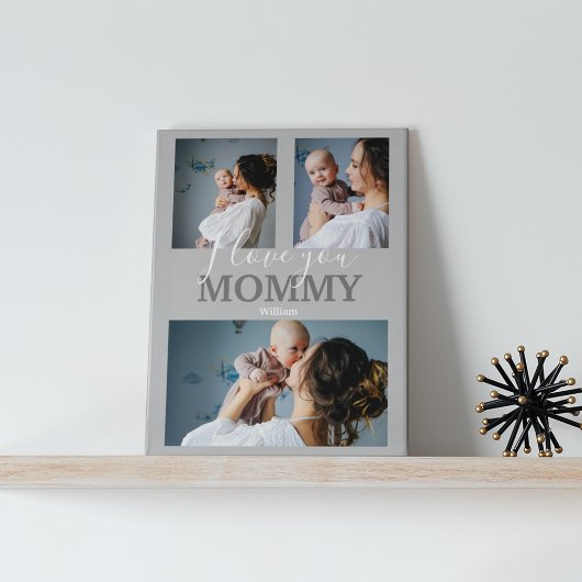 Moderne Je t'aime maman | 3 Plaque de collage phot