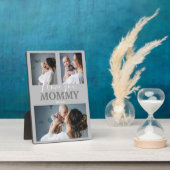 Moderne Je t'aime maman | 3 Plaque de collage phot (Côté)