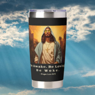 Moderne Jezus - Wees wakker. Wees liefdevol. Word Geïsoleerde Drinkbeker