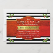 Moderne Jingle & Mingle Feestelijke Party Kaart (Voorkant)
