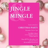 Moderne Jingle Mingle Levendig Roze Kerstfeest Kaart
