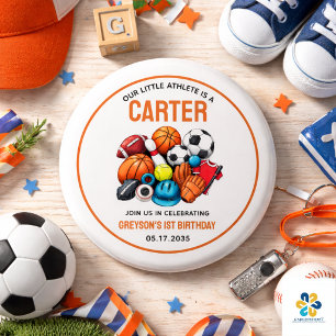 Moderne Jongens Sportballen All Star 1st Verjaarda Ronde Button 3,2 Cm