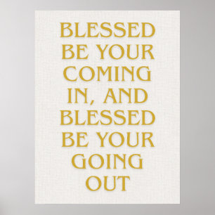 Moderne Joodse wandkunst in goud - Deel 1 van 3 Poster