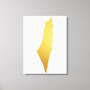 Moderne Joodse Wandkunst in Goud - Deel 3 van 3 Canvas Afdruk