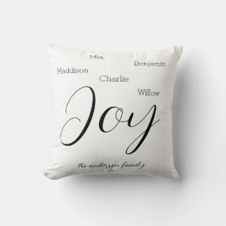 Moderne Joy Script Persoonlijke Familie Vakantie Kussen