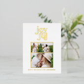 moderne joyeuse 3 feuille photo carte postale vaca (Debout devant)