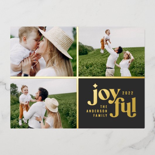 moderne joyeuse 3 feuille photo carte postale vaca (Recto)