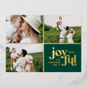 moderne joyeuse 3 feuille photo carte postale vaca (Recto)