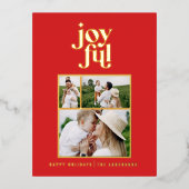 moderne joyeuse 3 feuille photo carte postale vaca (Recto)