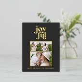 moderne joyeuse 3 feuille photo carte postale vaca (Debout devant)