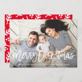 Moderne Joyeux Carte photo de vacances (Devant / Derrière)