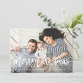 Moderne Joyeux Carte photo de vacances (Debout devant)