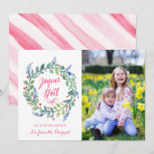 Moderne Joyeux Noël | Carte De Photo De Noël Feestdagenkaart (Voorkant / Achterkant)