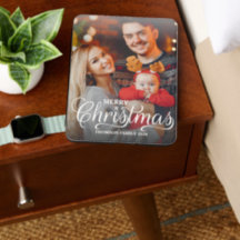 Moderne Joyeux Noël Écriture Superposée Photo