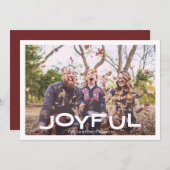 Moderne JOYFUL-serie: Kerstmis Feestdagenkaart (Voorkant / Achterkant)