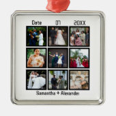 Moderne Jubileum voor aangepaste weddenschappen 9 Metalen Ornament (Voorkant)