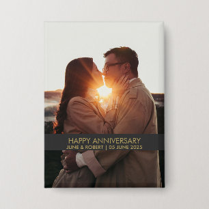 Moderne jubileumfoto liefde button