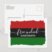 Moderne JUNETEENTH Echt Vrij Briefkaart (Voorkant / Achterkant)